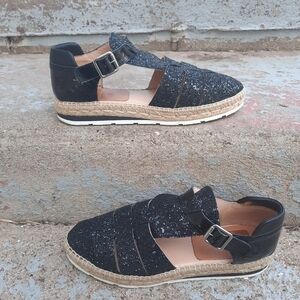 🌟 Kanna glitter espadrilles sandals shoes size 40 10